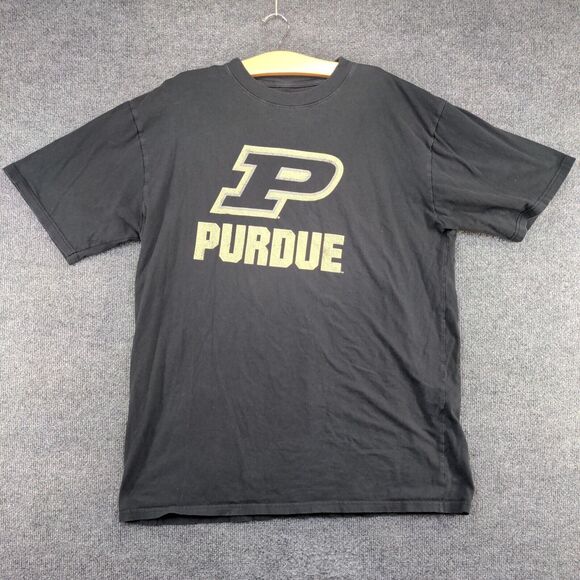 Fanatics Men's Purdue Boilermakers T-Shirt Black XLT Short Sleeve 100% Cotton - Picture 2 of 11